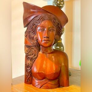 antique carved balinese lady my grandpa brought back from the war.